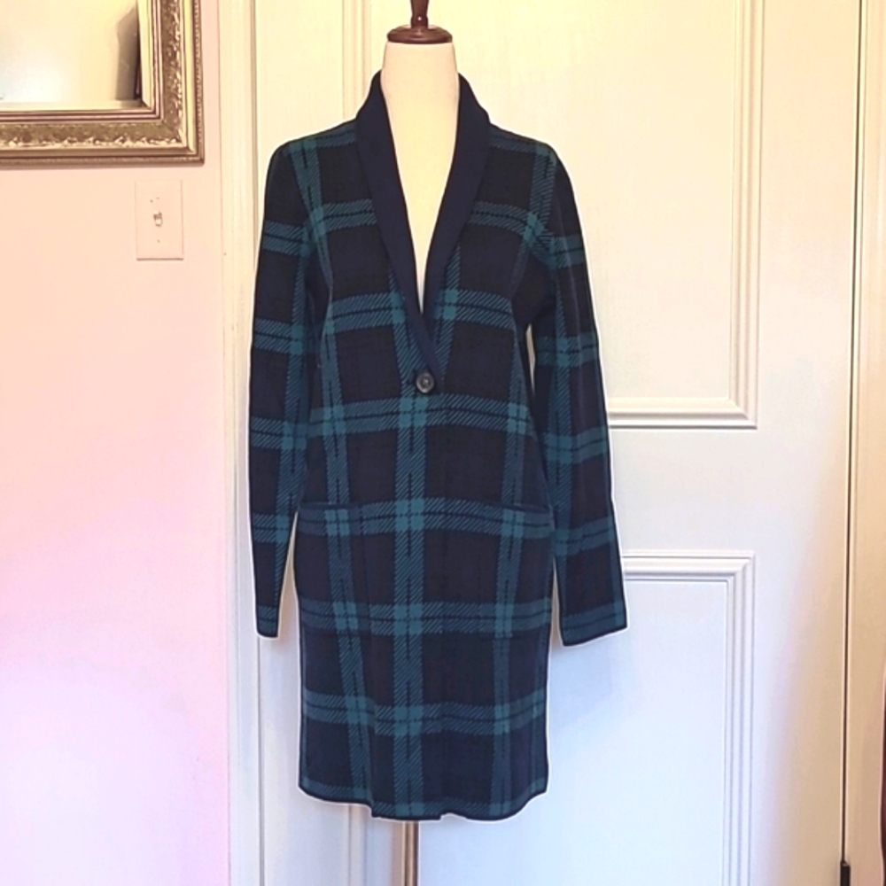 NWOT LAND'S END blackwatch plaid sweater